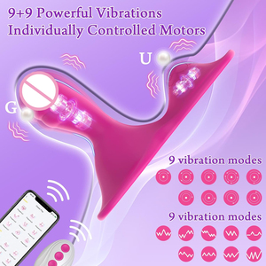 9 + 9モード大人のおもちゃ大人用おもちゃシットライドクリットアナルGスポットバイブレーターAPPリモコン付きパンティーウェアラブルバイブレーター - Product Image 2