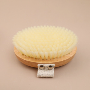 Custom Logo 100 Natural Vegan Sisal Bristle <b>Bamboo</b> Wooden Handle Exfoliating Wet Dry Body <b>Brush</b> for Shower Massage - Product Image 3