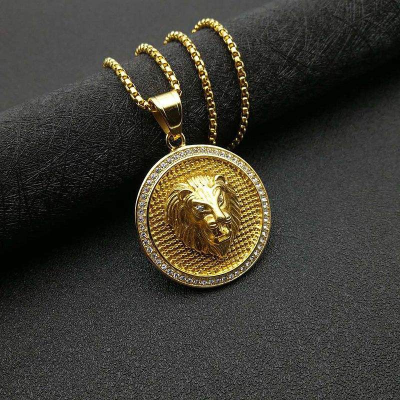 จี้เดี่ยวสีทองดวงตาสีขาวไม่มีโซ่