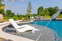 Pompe de piscine en fibre de verre, résistante aux UV, facile à installer, durable, étanche, multi-formes, pour la famille, en extérieur