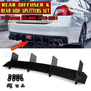 ดิฟฟิวเซอร์กันชนหลังสำหรับ Subaru STI WRX ปี 2015-2021 สปอยเลอร์ลิปคุณภาพสูง ชุดดิฟฟิวเซอร์กันชนหลังและสปลิตเตอร์ด้านข้าง - Product Image 1