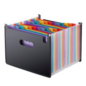 PP <b>Plastic</b> Large Custom Printed A4 24 <b>Pocket</b> Accordion Expanding Clip File Folder Organizer High Quality for Office Supplies - Product Image 1