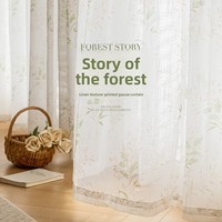 Rideau de fenêtre transparent en lin blanc haut de gamme de style pastoral-Filtrage de la lumière et protection de la vie privée avec paniers de rangement en baie