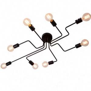 Lampes de plafond rétro en fer forgé style loft américain moderne, éclairage en plastique en forme de labyrinthe pour salon, chambre à coucher, salle à manger, personnalité affirmée - Product Image 5