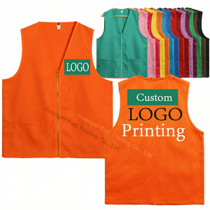 Chaleco de Uniforme para Supermercado, Impresión de Logotipo Personalizado, Transpirable, Ligero, de Poliéster, Unisex, de Alta Calidad, Estilo Formal - Product Image 3