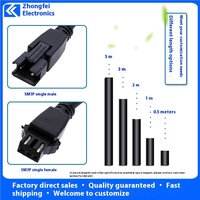 SM 3 P 2 3 Pin sumber cahaya penglihatan kabel lunak 3 4 2.54mm kawat Harness LED inspeksi industri kabel ekstensi daya mesin PVC