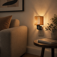Veilleuse LED décorative LOHAS BOHO à brancher avec capteur crépusculaire, lampe de chevet bohème pour salon et couloir