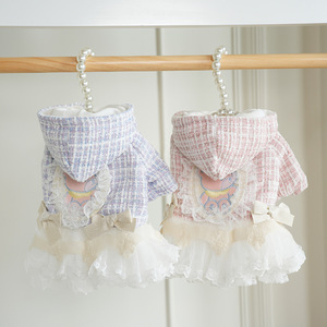 Clima frío Cálido Perro Sudadera con capucha Vestido Invierno Perro Suéteres para perros pequeños Niña - Product Image 1