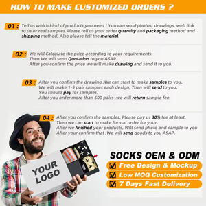 Calcetines de Jacquard Personalizados al por Mayor con su Propio Logotipo para Hombre, Servicio OEM de Alta Calidad Disponible - Product Image 5