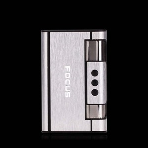 ขายส่งเคสบุหรี่บางพิเศษบุหรี่โผล่ออกมาอัตโนมัติพร้อมไฟแช็กเปลวไฟ<span class=keywords><strong>ก</strong></span>ันลม - Product Image 4