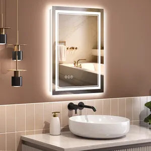 סגנון מודרני אמבטיה יהירות תאורה מסך מגע חכם אנטי ערפל מראה חדר אמבטיה עם אור led