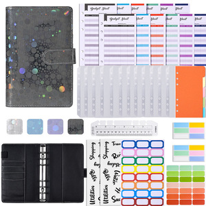 Libreta Planificadora A6 <span class=keywords><strong>2023</strong></span> al por Mayor, <span class=keywords><strong>con</strong></span> Anillas, de Cuero PU, <span class=keywords><strong>con</strong></span> Sobres <span class=keywords><strong>con</strong></span> Cierre para Presupuesto - Product Image 2