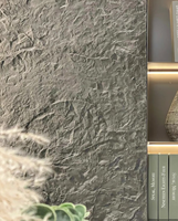 Panneau de revêtement mural intérieur flexible en pierre Dacite MCM à texture ciselée, vente en gros d'usine
