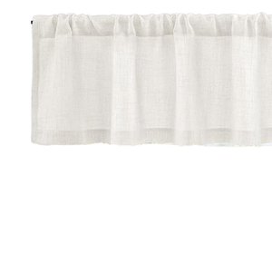 TIANYUN Cantonnières de rideau translucides texturées en lin, passe-tringle de 3 pouces, style rustique campagnard pour fenêtre de cuisine, longueur 14 pouces, ivoire - Product Image 1