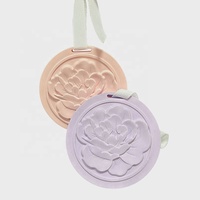 Diffuseurs d'huiles essentielles portables en argile, motif pivoine colorée, écologiques et personnalisables pour la maison