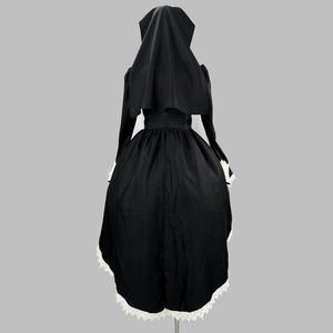 Disfraz de Monja Oscuro y Atractivo en Oferta con Cruz Bordada para Halloween, Cosplay, Actuaciones Escénicas y Subculturas - Product Image 6