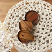 Sous-verres d'ustensiles en bois pour la décoration de la maison Sous-verres de thé Cadeaux en bois Tapis et tampons