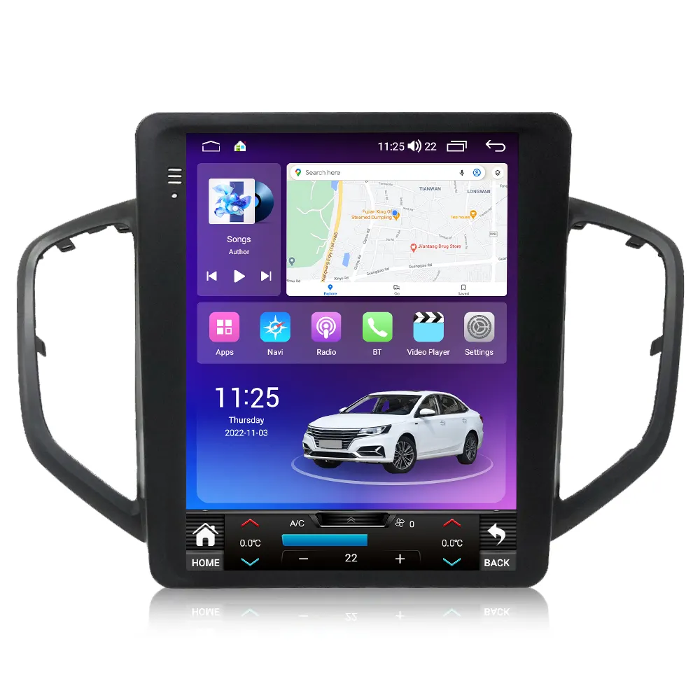 Navigatore GPS per Auto autoradio Android lettore DVD per Auto Tesla tipo verticale per Chery Tiggo 5 2014-2018 meccanico mod tesla