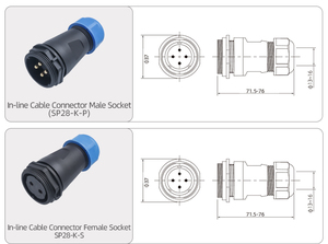Sp28 Luchtvaart Plug Rechte Paring Schuine Mannelijke Vrouwelijke Voormontage Vierkante Frange Connector <span class=keywords><strong>2</strong></span> <span class=keywords><strong>3</strong></span> 4 5 6 7 10 12 14 16 19 24pin - Product Image 6