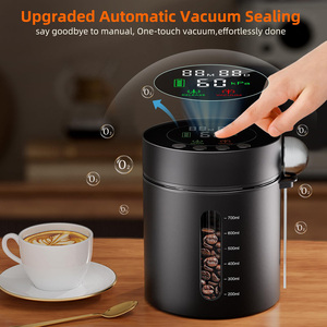 Rechargeable Electric <b>Vacuum</b> Coffee Canister, Smart Airtight Food Storage <b>Container</b> with LED Display & Pressure Sensor - Product Image 5