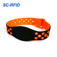 Hochwertige Verstellbare RFID-Silikonarmbänder 125kHz 13,56MHz mit Sublimationsdruck-Logo Armbänder