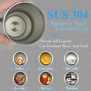 Bouteille d'eau isotherme en acier inoxydable, tasse à café thermique pour voiture, tasses froides/chaudes, gourde isotherme avec paille, thermos 30 oz - Product Image 5