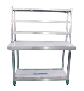 VICTORY KITCHEN Banco de acero inoxidable para cocina industrial Mesa de trabajo con mesa de tres capas otros suministros para hoteles y restaurantes - Product Image 6