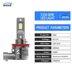Auto S350 H11 Plug and Play faros LED 60W 8000K 40000 30000 lúmenes bombillas de faros de coche para <span class=keywords><strong>H5</strong></span> H1 H4 H7 H13 9005 9006 - Product Image 2