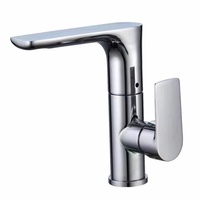 Robinet de lavabo en acier inoxydable GEASAM, à monter sur le plan, monocommande, eau chaude et froide, pour distribution