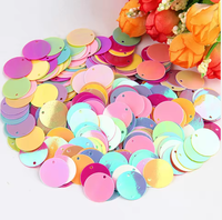 Paillettes rondes à bords arrondis de 10-30 mm, perles DIY pour vêtements, accessoires de robe de mariée, PVC