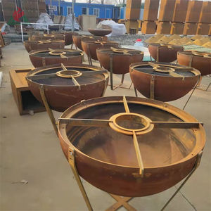 Cuenco de acero para barbacoa, utensilio de cocina de acero corten, nuevo diseño moderno - Product Image 3