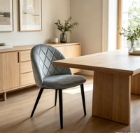 Vente en gros de chaises rembourrées nordiques pour cuisine salon restaurant salle à manger en velours coloré 4 chaises pour table à manger