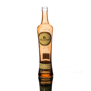 Bouteille en verre de vodka givrée transparente décorative de 750ml avec bouchon en liège - Product Image 6