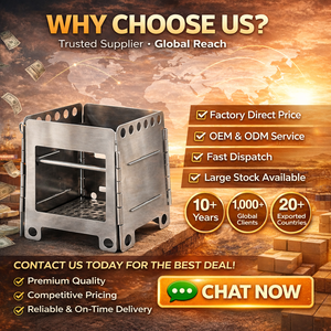 Paslanmaz Çelik Taşınabilir Kamp Odun Sobası Açık Hava Yemek Pişirme, Yürüyüş ve Hayatta Kalma İçin - Product Image 6