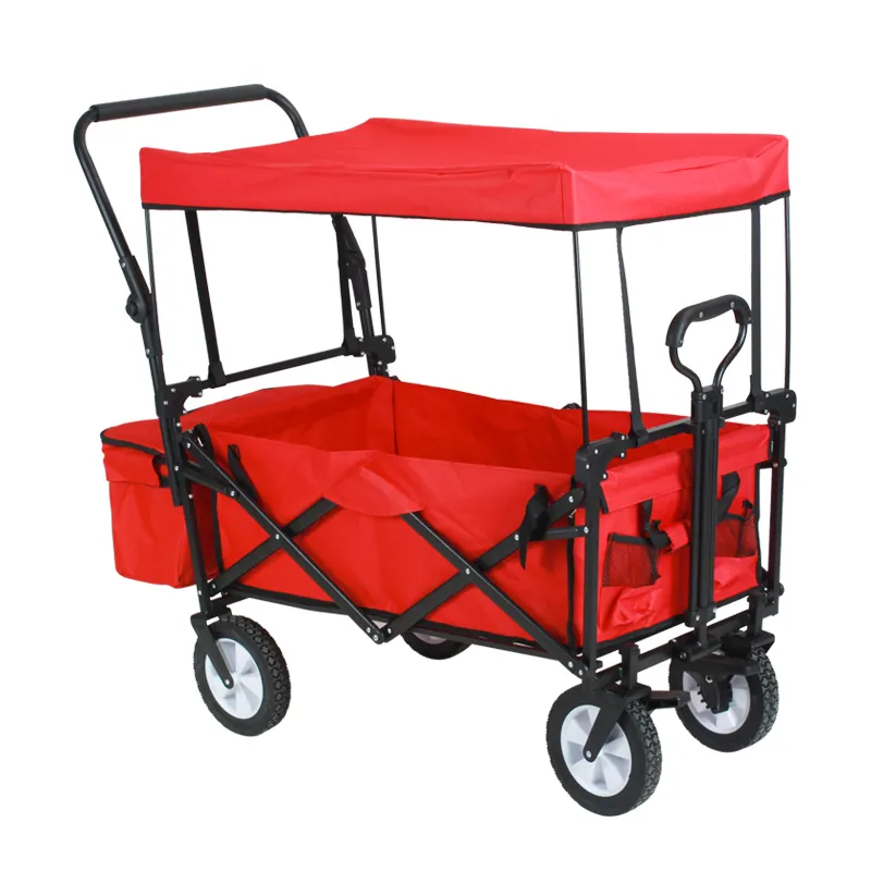 Chariot pliable OEM, chariot de Camp 2 en 1 pour enfants, avec auvent amovible, vente en gros