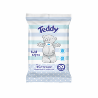 Lingettes pour bébé Teddy Dafna M Modèle 39, paquet de voyage compact, 20 lingettes, 80 pièces, non tissées, nettoyage et soin de la peau, vente en gros pour enfants et ménages