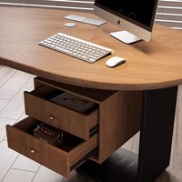 Bureau d'ordinateur modèle 2026, moderne, simple, incurvé, bureau de direction, établi, sensation de luxe et de haut de gamme
