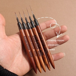 2025 New Wooden Pole Nail Art Line Pen Needle Tube Extremely <b>Fine</b> Nail Line Drawing Gel <b>Liner</b> Nail Art Sale Bearty Product - Product Image 4