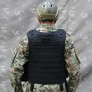 पुरुषों के लिए डबल सेफ हॉट सेल ब्लैक अन्य व्यक्तिगत रक्षा उपकरण पॉलिएस्टर टैक्टिकल मोल सुरक्षा बनियान विस्तार योग्य बनियान