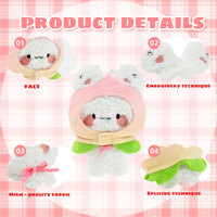 Porte-clés en peluche lapin personnalisé, jouet original Kawaii, mini taille 10 cm, lapin doux, breloque de sac