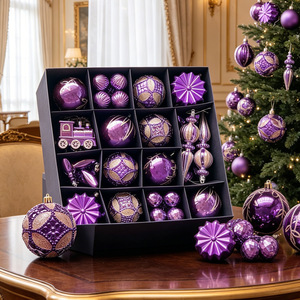 Christmas Tree Hanging Ornaments <b>Train</b> Snowflake Special Shaped Painted Baubles Holiday Gift Pack Xmas Decor Supplies - Product Image 3