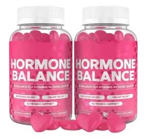 Equilibrio hormonal OEM/ODM para mujeres Flo & PMS Gummies de alivio Dong Quai & Cranberry Gummy Vitamin Complex Menstrual Cramp Relief