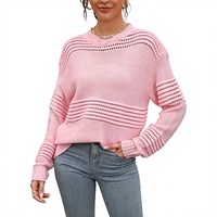 Vente en gros de pull court en tricot pour femmes pour l'automne et l'hiver couleur personnalisée