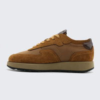 Chaussures Décontractées Antidérapantes pour Hommes en Véritable Cuir Daim, Baskets de Course avec Semelle Intérieure en Cuir, Imperméables, Baskets en Cuir Personnalisables