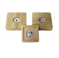Base de lampe carrée en cristal en bois massif avec décoration créative de la maison, prise USB de Noël, boule décorative de chambre à coucher à LED