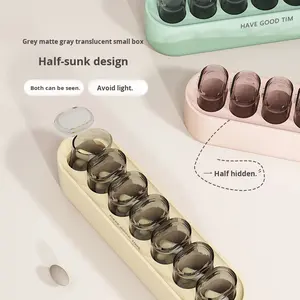 Boîte à pilules de voyage portable de petite et grande capacité, divisée en 7 jours, en PP et ABS, fabriquée dans le Guangdong - Product Image 3