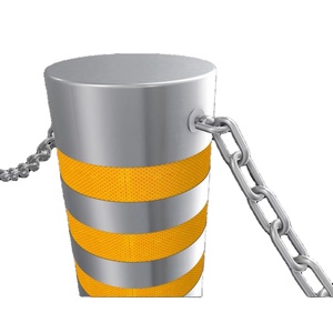 Barrera de Seguridad Vial con Cerraduras para Estacionamientos, Columna de Advertencia Anticollisión - Product Image 1