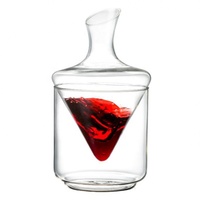 Carafe à whisky et bière Gift Core, distributeur rapide, 1000 ml, bouche biseautée, base conique, seau à glace, ensemble de carafe à vin en cristal