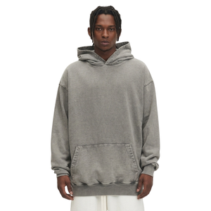 Sweat-shirt à capuche surdimensionné pour homme avec logo personnalisé, en coton French Terry, imprimé graphique, style streetwear, fabrication TKAN9225 - Product Image 3