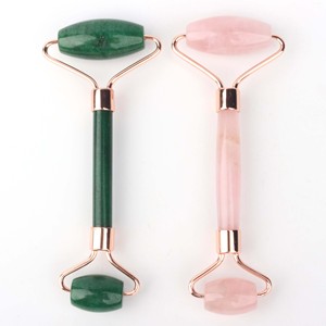 Outils de beauté pour le visage en cristal naturel, jade, guasha, rouleau en quartz rose - Product Image 2